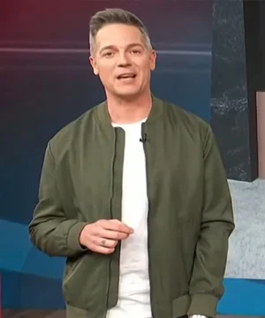 Jason Kennedy Access Hollywood Green Bomber Jacket