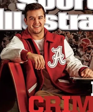 Crimson Tide Alabama red and white letterman varsity jacket