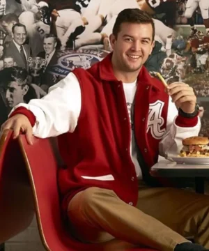 Alabama Crimson Tide red and white varsity jacket classic college style
