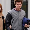 Andrew Garfield varsity jacket featuring classic letterman styling, premium materials, and celebrity-inspired modern streetwear appeal