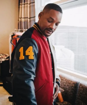 Bel-Air Academy varsity jacket inspired by Will Smith with timeless silhouette, bold detailing, and contemporary streetwear appeal