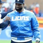 Calvin Johnson Detroit Lions Blue Jacket