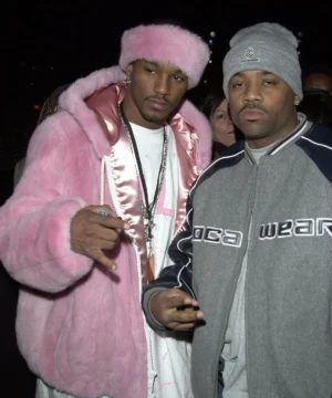 camron pink fur coat
