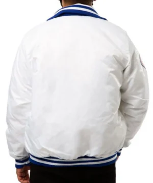 dodgers los angeles white satin jacket