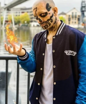 el diablo suicide squad blue varsity jacket