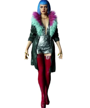 evelyn parker black leather coat