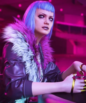 evelyn parker fur collar leather coat