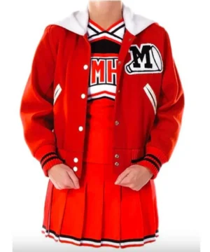 Brittany Pierce varsity jacket from Glee with sleek silhouette, high-quality craftsmanship, and contemporary fan apparel appeal