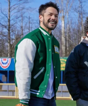 Marco Grazzini signature Hearts In The Game 2023 varsity jacket showcasing durable material, bold detailing, and stylish collegiate outerwear aesthetics