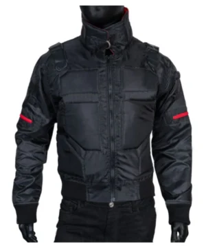 jackie welles black leather jacket