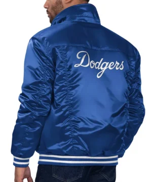 Alternative view of Los Angeles Dodgers Royal Silver Tab Trucker Jacket