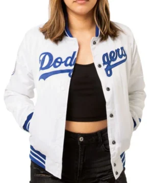 los angeles dodgers satin jacket