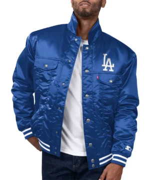 Los Angeles Dodgers Royal Silver Tab Trucker Jacket