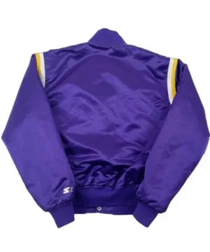 los angeles lakers satin purple jacket