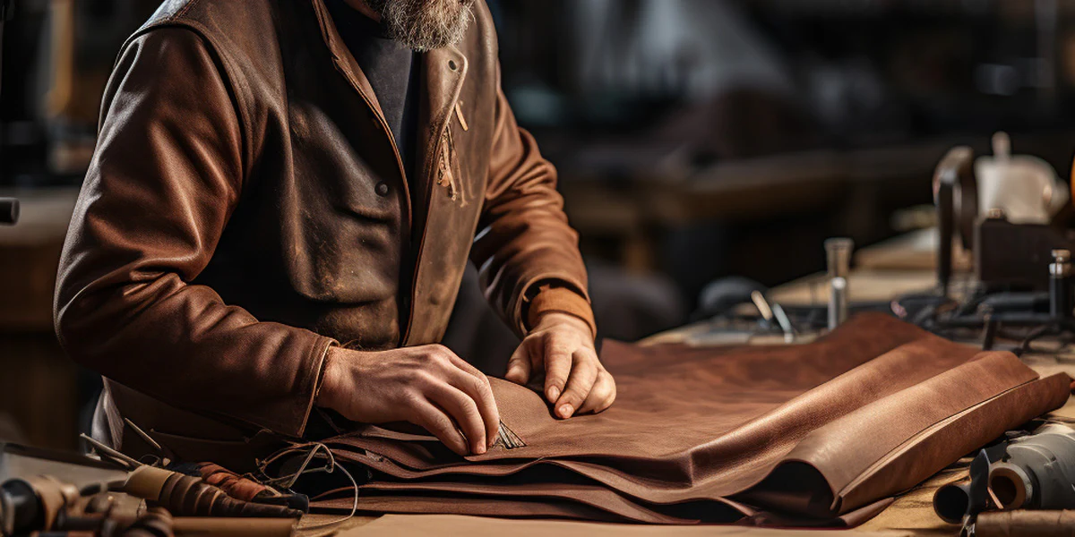 man working on piece of leather 2