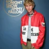 The Tonight Show MGK Lost Americana red jacket featuring bold color, premium fabric, and celebrity-inspired modern street style