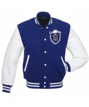 Monster High The Movie varsity jacket inspired by Justin Derickson with sleek silhouette, high-quality craftsmanship, and contemporary fan apparel appeal