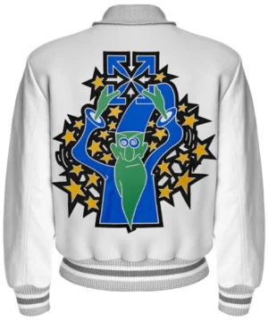 Hip hop inspired YoungBoy Lil Durk wool leather varsity jacket for men