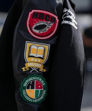 Khadarel Hodge inspired HBCU varsity jacket with bold collegiate design and premium finish