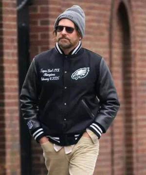 Alternative view of Bradley Cooper Philadelphia Eagles NYC Varsity Jacket