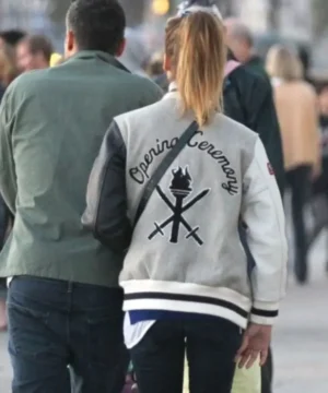 Jessica Alba signature Opening Ceremony jacket showcasing stylish structure, durable material, and trendy pop culture outerwear aesthetics