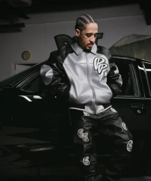 Classic Soda Club Pelle Pelle jacket in silver inspired by Callmegt combining premium leather with modern urban fashion