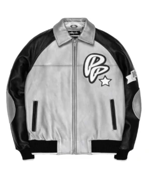 Callmegt Pelle Pelle jacket in Classic Soda Club silver edition showcasing bold design and contemporary streetwear aesthetics