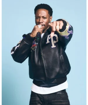 Pelle Pelle World Famous jacket in black inspired by Joey Bada$$ combining classic leather craftsmanship with modern hip-hop fashion