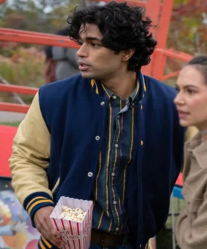 Siddharth varsity jacket from Teen Brady The Way Home with sleek silhouette, durable craftsmanship, and trendy fan apparel appeal