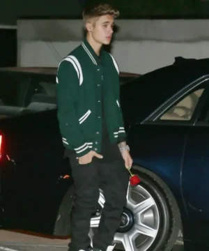 Tian Richards Tom Swift teddy varsity jacket featuring classic letterman design, premium fabric, and modern TV-inspired streetwear style