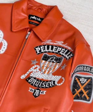 Venom World Premiere Pelle Pelle jacket worn by Jared Abrahamson with structured fit, sleek detailing, and modern urban appeal