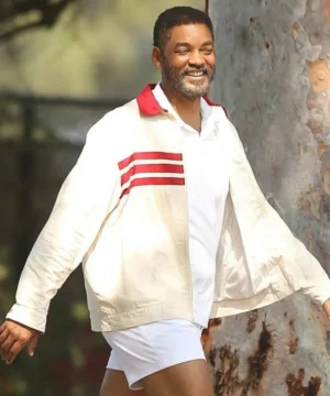 Will Smith King Richard 2021 cotton jacket featuring premium fabric, classic tailored design, and celebrity-inspired contemporary outerwear