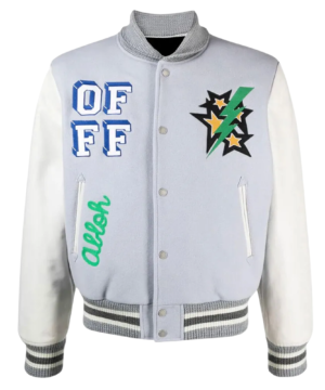 NBA YoungBoy Lil Durk varsity jacket with wool body and leather sleeves