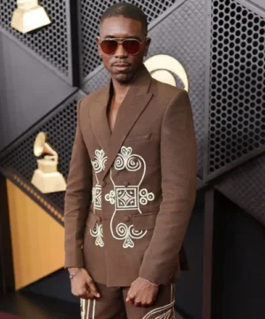 Ugo Mozie 68th Annual GRAMMY Awards blazer featuring sleek celebrity red carpet styling and tailored fit