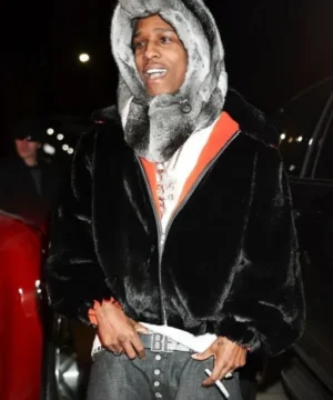 ASAP Rocky New York City Black Fur Jacket