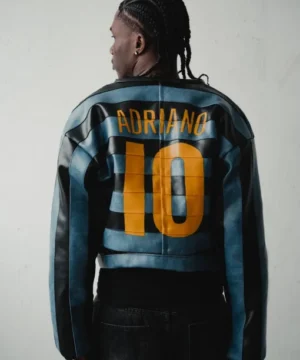 Adriano inspired Dedictd leather jacket designed with classic silhouette and refined casual outerwear finish