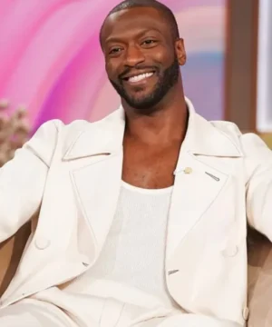 Aldis Hodge white blazer TV show wardrobe S04 The Jennifer Hudson Show premium men’s jacket