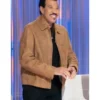 Lionel Richie American Idol S24 brown suede jacket featuring classic celebrity‑inspired design and premium outerwear styling