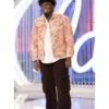 Trew The Star American Idol S24 pink tapestry trucker jacket featuring bold patterned design and fashion‑forward style