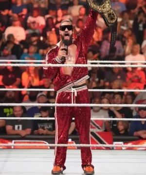 WWE SmackDown Seth Rollins tracksuit, bold celebrity-inspired athletic wear