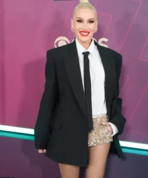 Gwen Stefani inspired black formal blazer sophisticated business casual women’s jacket