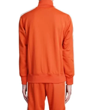 Marcus Scribner Grown-ish Season 6 tracksuit, bold orange celebrity-inspired athletic wear