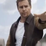 Sam Rockwell Argylle 2024 Brown Leather Jacket