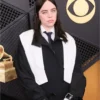 Billie Eilish 68th Annual GRAMMY Awards jacket featuring bold celebrity red carpet style and statement outerwear