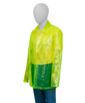 “Blade Runner 2049 Ana De Armas cosplay jacket, yellow futuristic outerwear for Blade Runner fans.”