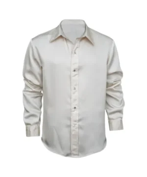 F1 The Movie 2025 Brad Pitt white shirt with modern cut, premium fabric, and classic Hollywood appeal