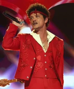 Bruno Mars 68th Annual GRAMMY Awards blazer featuring sleek red carpet style and celebrity-inspired tailoring