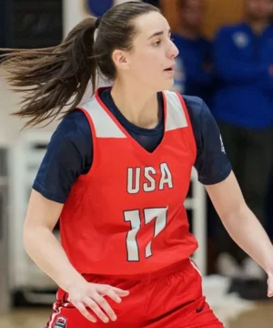 Caitlin Clark United States Women’s Basketball Team USA jersey featuring official national team colors and premium athletic design