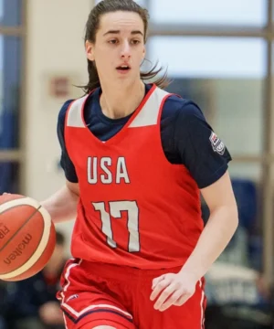 Team USA women’s basketball jersey worn by Caitlin Clark with modern fit and performance fabric styling