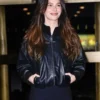 Camila Morrone NYC 2026 leather jacket, stylish celebrity-inspired designer outerwear